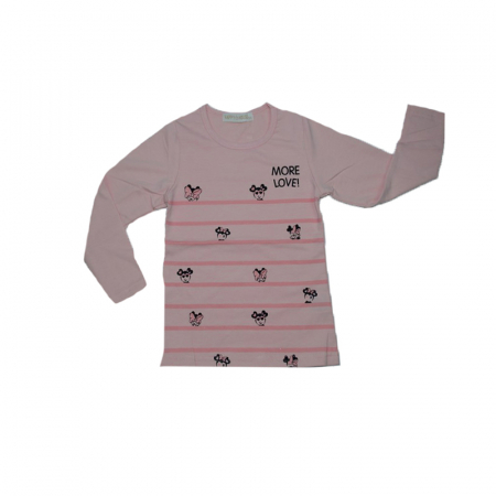 Bluze fete - Bluza cu maneca lunga pentru fete Happy House WB-2001R-110, Roz