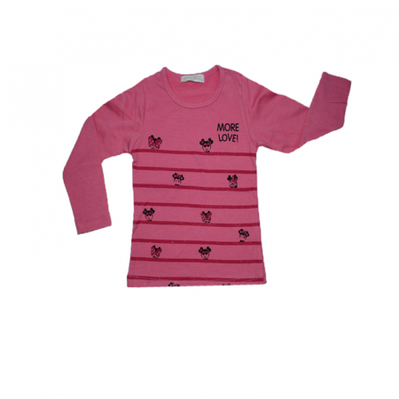 Bluze fete - Bluza cu maneca lunga pentru fete Happy House WB-2001R1-98, Roz
