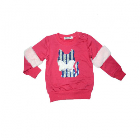 Bluze fete - Bluza cu maneca lunga pentru fete Happy House WB-2308-F-104, Fucsia