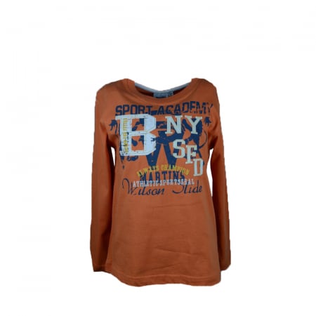 Bluze cu maneci lungi - Bluza cu maneca lunga pehntru baieti Wendee DS101121-1P-122, Portocaliu