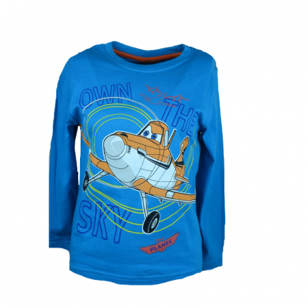 Bluze cu maneci lungi - Bluza cu maneca lunga pentru baieti Disney DISL-KTJL45668-128, Albastru