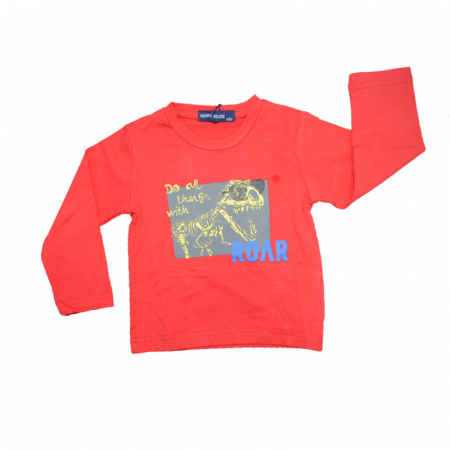 Bluze cu maneci lungi - Bluza cu maneca lunga pentru baieti Happy House HB-8902, Rosu