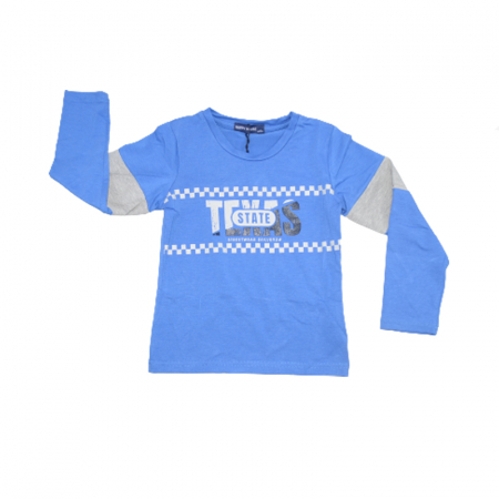 Bluze cu maneci lungi - Bluza cu maneca lunga pentru baieti Happy House HB-8908, Albastru