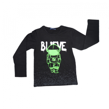 Bluze cu maneci lungi - Bluza cu maneca lunga pentru baieti Happy House HB-8911N, Negru