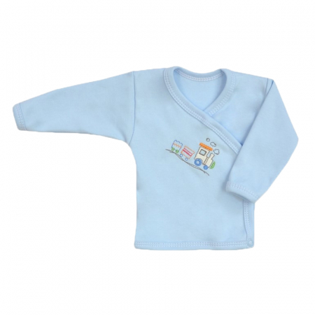 Bluze cu maneci lungi - Bluza cu maneca lunga pentru baieti Koala Amma Train A01-109A-62-cm, Albastru