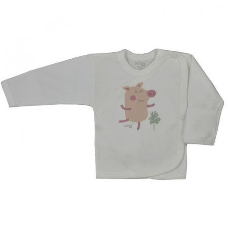 Bluze cu maneci lungi - Bluza cu maneca lunga pentru baieti Koala Farma 08-167, Gri