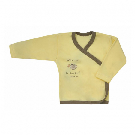 Bluze cu maneci lungi - Bluza cu maneca lunga pentru baieti Koala Rybka B01-032G-62-cm, Galben