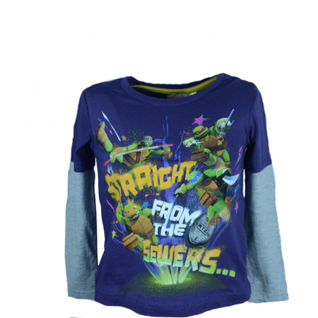 Bluze cu maneci lungi - Bluza cu maneca lunga pentru baieti MARCO&PAOLO Ninja Turtles NH1275-98, Mov