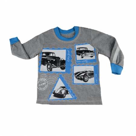 Bluze cu maneci lungi - Bluza cu maneca lunga pentru baieti Mini Junior BLZM6-G-74, Multicolor