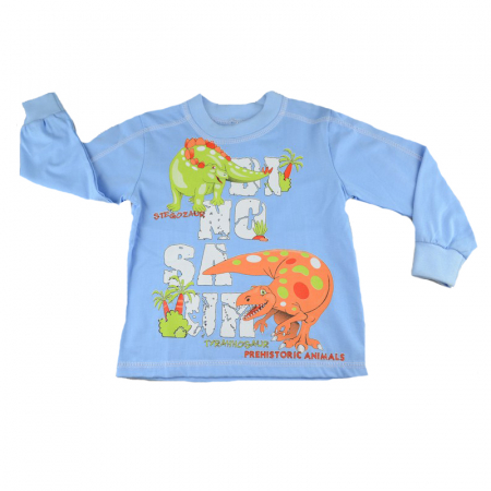 Bluze cu maneci lungi - Bluza cu maneca lunga pentru baieti Mini Junior BLZM7-AL, Albastru