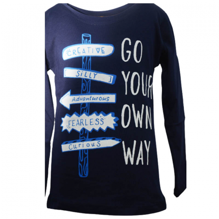Bluza cu maneca lunga pentru baieti OLC SVR 180323-9, Bleumarin [2]
