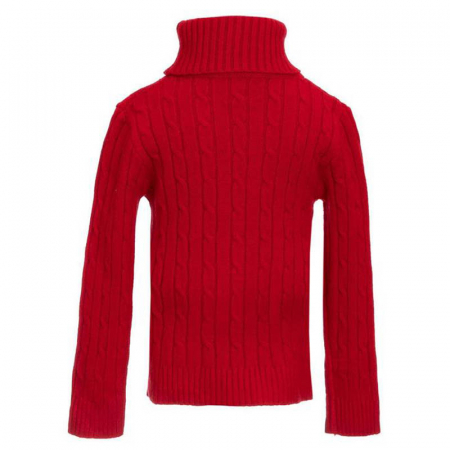 Pulover cu maneca lunga si guler inalt pentru baieti Urchin QC3111, Rosu [1]