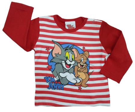 Bluze cu maneci lungi - Bluza cu maneca lunga pentru baieti Tom&JerryE Plus M BTJ1-RO BTJ1-RO-74, Gri