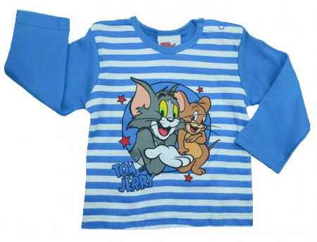 Bluze cu maneci lungi - Bluza cu maneca lunga pentru baieti Tom&JerryE Plus M BTJ2-AL BTJ2-AL-74, Gri