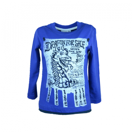 Bluze cu maneci lungi - Bluza cu maneca lunga pentru baieti Wendee BU10300785-1-98, Albastru