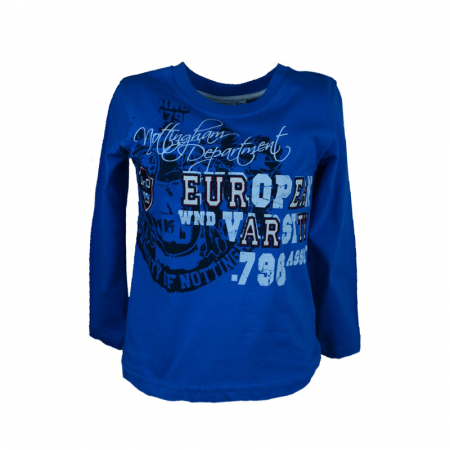 Bluze cu maneci lungi - Bluza cu maneca lunga pentru baieti Wendee DS101126-1A-98, Albastru