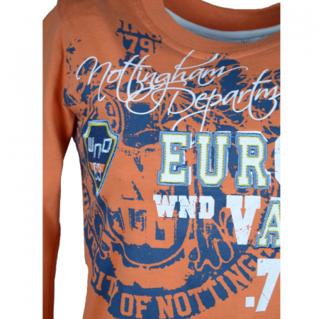 Bluza cu maneca lunga pentru baieti Wendee DS101126-1P-110, Portocaliu [1]