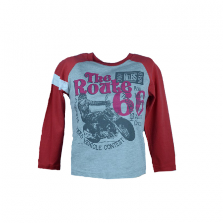 Bluze cu maneci lungi - Bluza cu maneca lunga pentru baieti Wendee OZFB 101633-1GR-98, Rosu