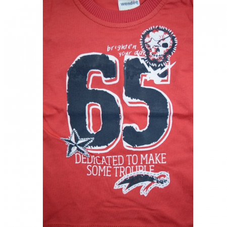 Bluza cu maneca lunga pentru baieti Wendee OZMY101910-0R, Rosu [1]