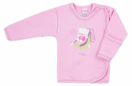 Bluze fete - Bluza cu maneca lunga pentru copii Koala Papuga 3628-T-62, Roz