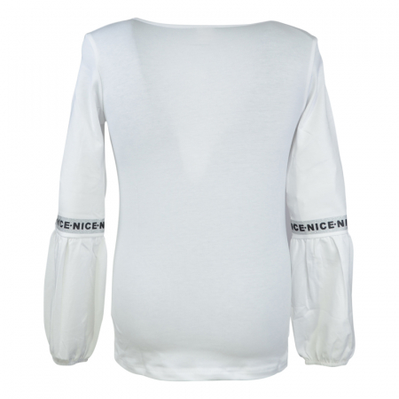 Bluza cu maneca lunga pentru fete Atut 9685-134, Alb [1]