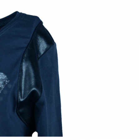 Bluza cu maneca lunga pentru fete Atut A-4475-140, Bleumarin [2]