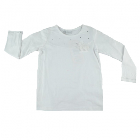 Bluze fete - Bluza cu maneca lunga pentru fete Atut A-4605-92, Alb