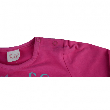 Bluza cu maneca lunga pentru fete Atut A-4984-80, Fucsia [1]