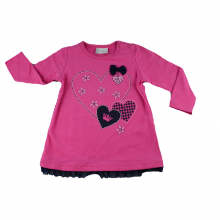 Bluze fete - Bluza cu maneca lunga pentru fete Atut A-5079R-80, Roz
