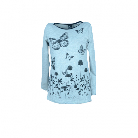 Bluze fete - Bluza cu maneca lunga pentru fete Atut A-5105-116, Gri