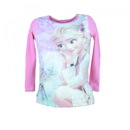Bluze fete - Bluza cu maneca lunga pentru fete Atut A-6179R-98, Roz