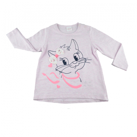 Bluze fete - Bluza cu maneca lunga pentru fete Atut A-6549-80, Roz
