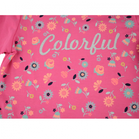 Bluza cu maneca lunga pentru fete Atut A-7257-74, Multicolor [2]