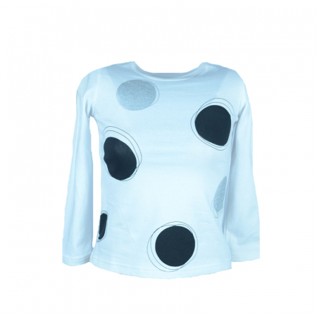 Bluze fete - Bluza cu maneca lunga pentru fete Atut A-7359A1-104, Alb