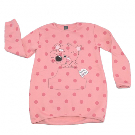 Bluze fete - Bluza captusita cu maneca lunga pentru fete Atut BLF233-122, Roz