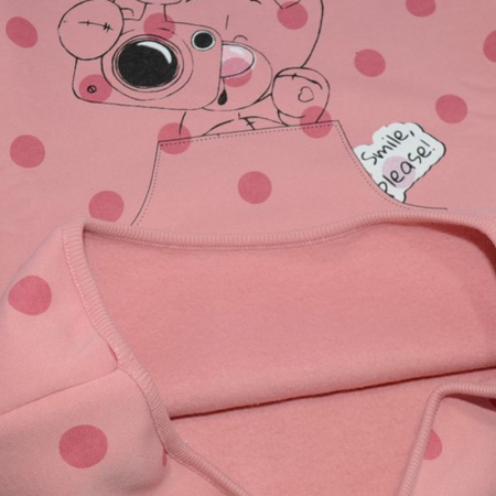 Bluza captusita cu maneca lunga pentru fete Atut BLF233-122, Roz [2]
