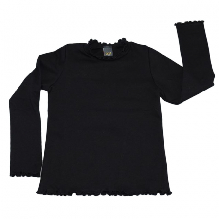 Bluze fete - Bluza cu maneca lunga pentru fete Atut BLF282-110, Negru