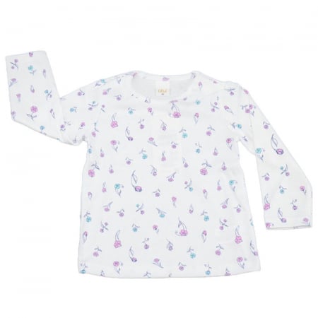 Bluze cu maneci lungi - Bluza cu maneca lunga pentru fete Atut BLF8415-80, Alb