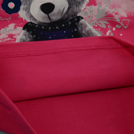 Bluza cu maneca lunga pentru fete Atut BLF9685, Fucsia [2]