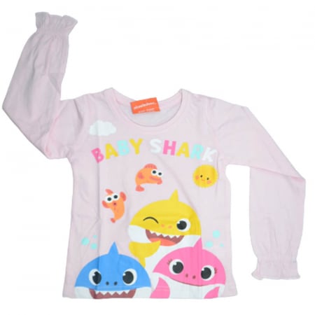 Bluze fete - Bluza cu maneca lunga pentru fete Nickelodeon BS5463, Roz