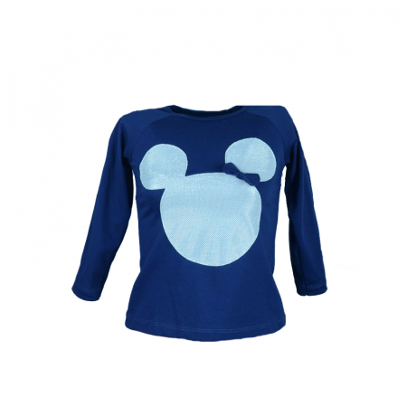 Bluze fete - Bluza cu maneca lunga pentru fete Chrisma CRSM11-B-98, Bleumarin