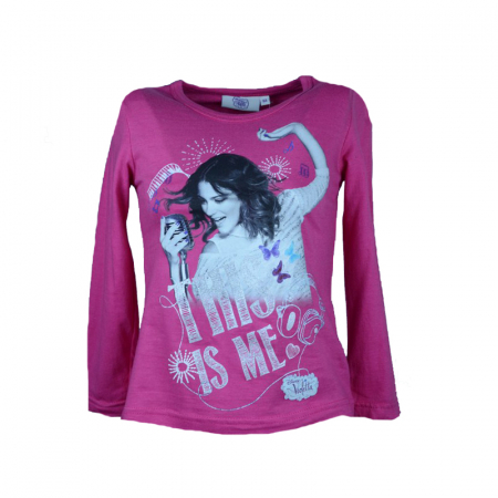 Bluze fete - Bluza cu maneca lunga pentru fete Disney NH1316-116, Fucsia