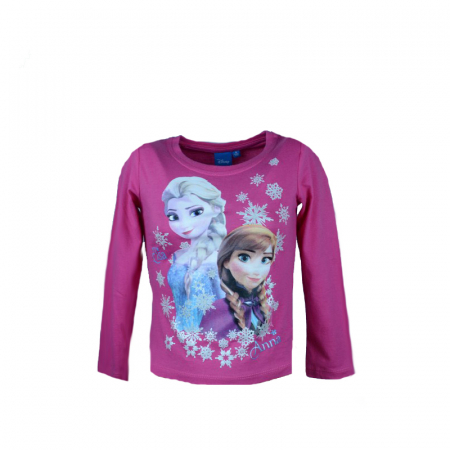 Bluze fete - Bluza cu maneca lunga pentru fete Frozen Disney DISF-GTJL52557-110, Fucsia