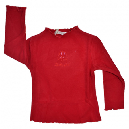 Bluze fete - Bluza cu maneca lunga pentru fete Happy House HH630R, Rosu