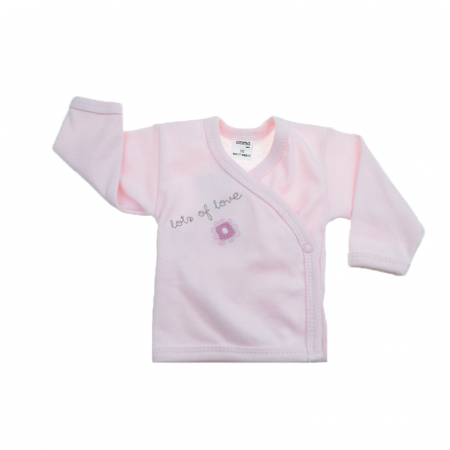 Bluze fete - Bluza cu maneca lunga pentru fete Koala Amma Flower A01-049-68-cm, Roz