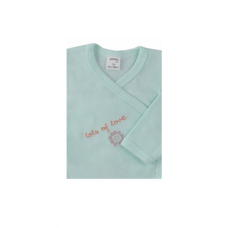 Bluza cu maneca lunga pentru fete Koala Amma Flower A01-053-50-cm, Turcoaz [1]