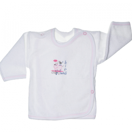 Bluze fete - Bluza cu maneca lunga  de frotir pentru fete Koala B1100A, Alb