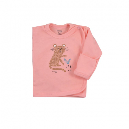 Bluza cu maneca lunga pentru fete Koala Farma 08-165C-56-cm, Coral [1]