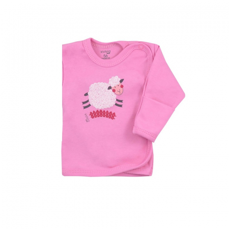Bluza cu maneca lunga pentru fete Koala Farma 08-165R-62-cm, Roz [1]