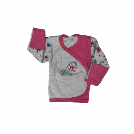 Bluze fete - Bluza cu maneca lunga pentru fete Koala Literki 2852R-62-cm, Roz